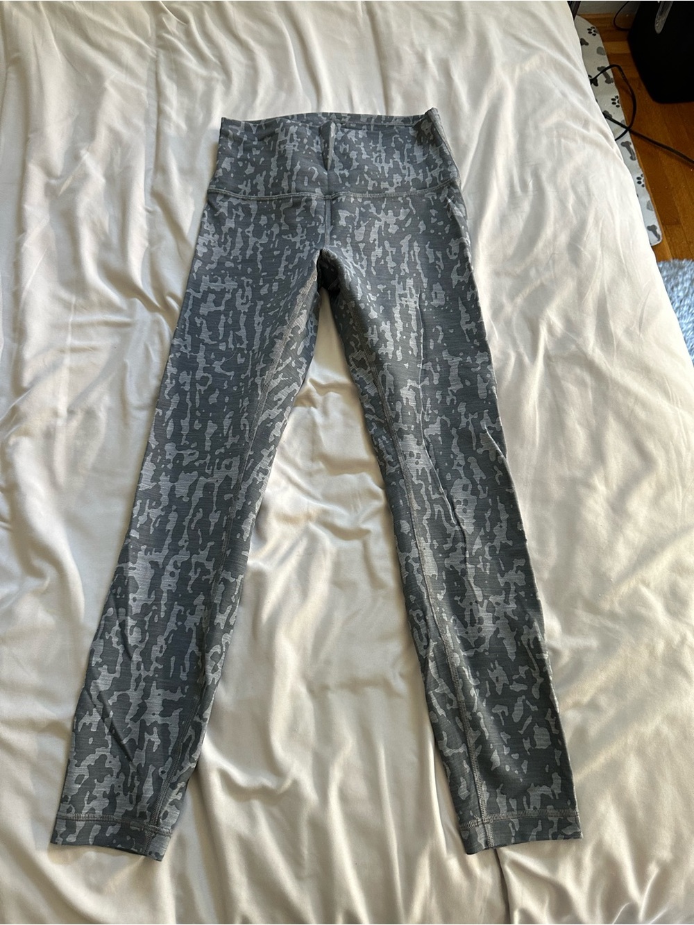 lululemon athletica Gray Camouflage High-Waist Leggings